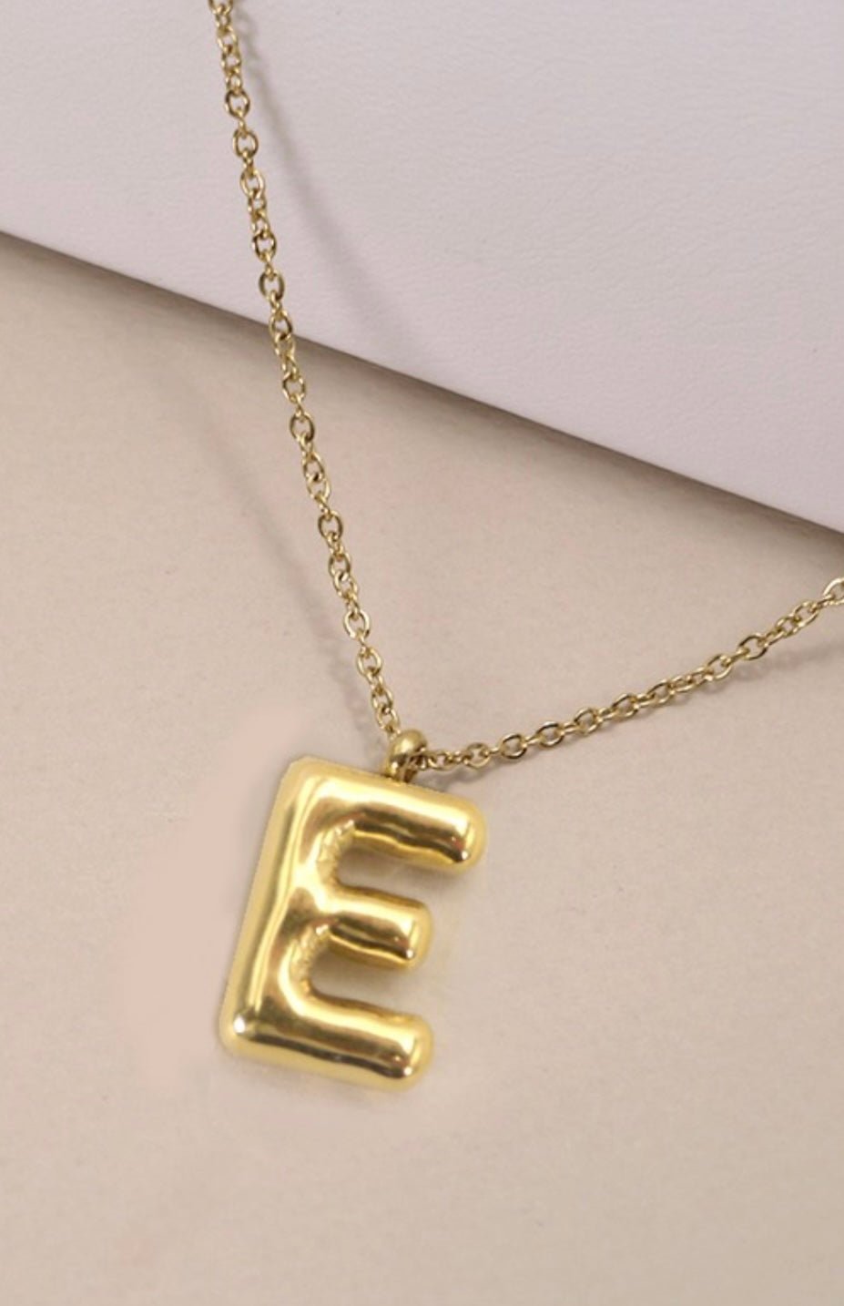 18K Stainless Steel Initial Necklace - Tarnish Free - Bella Boutique & Bellasbylola.com
