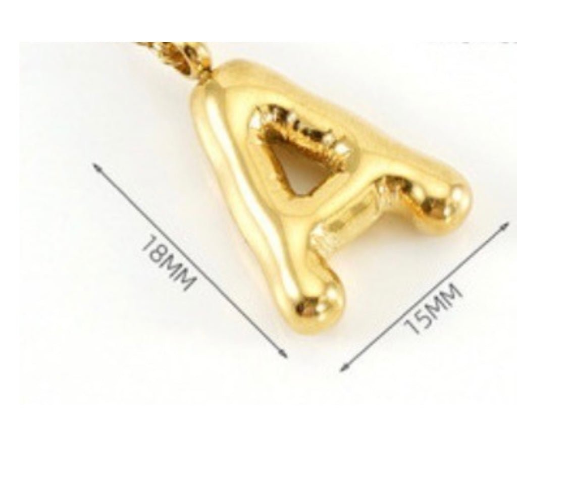 18K Stainless Steel Initial Necklace - Tarnish Free - Bella Boutique & Bellasbylola.com