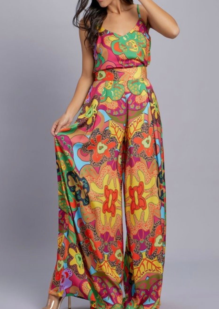 1969 Vintage-Inspired Cami & Wide Leg Set - Bella Boutique & Bellasbylola.com