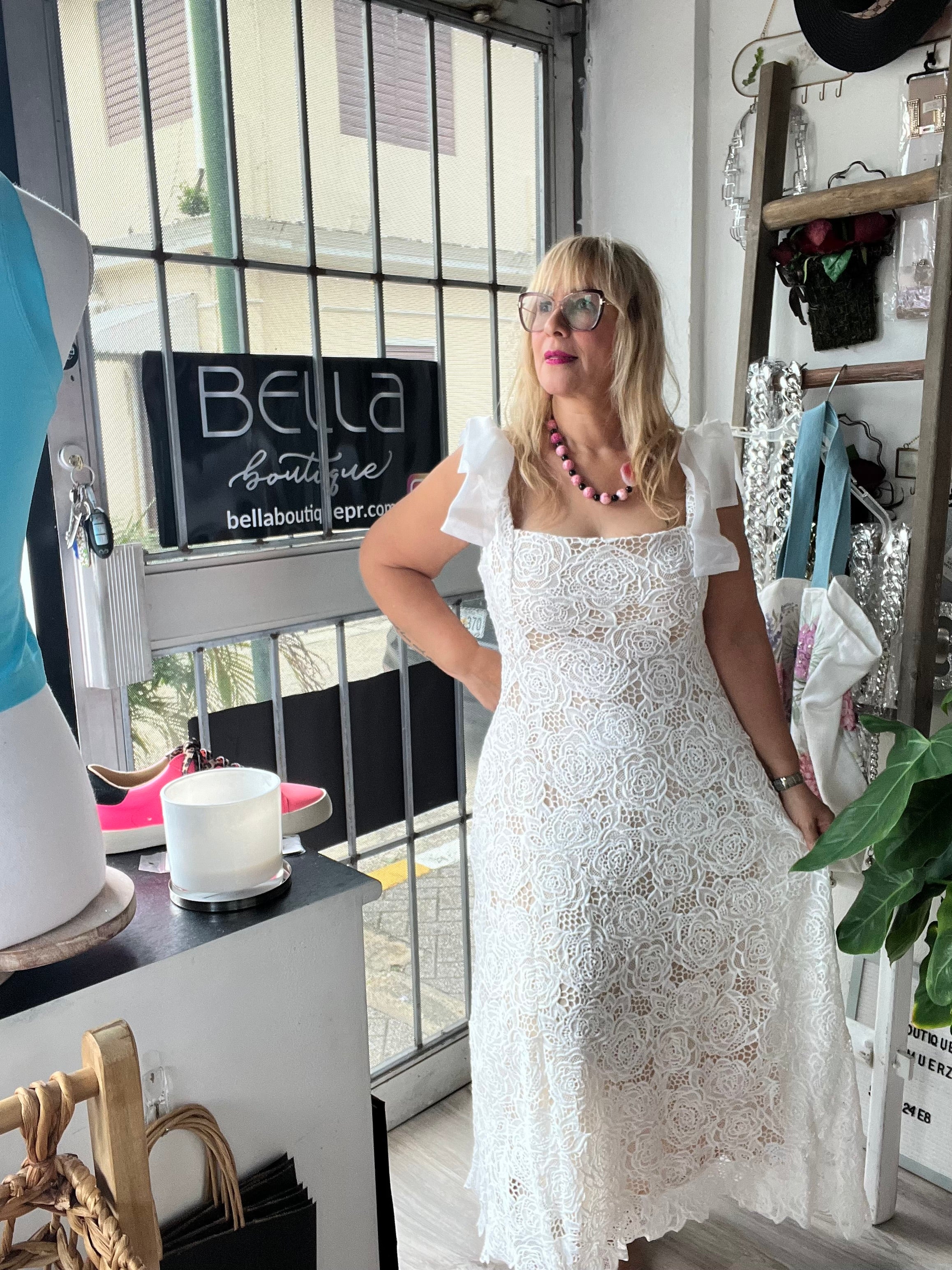 White Lace Midi Dress - New ✨ - Bella Boutique & Bellasbylola.com
