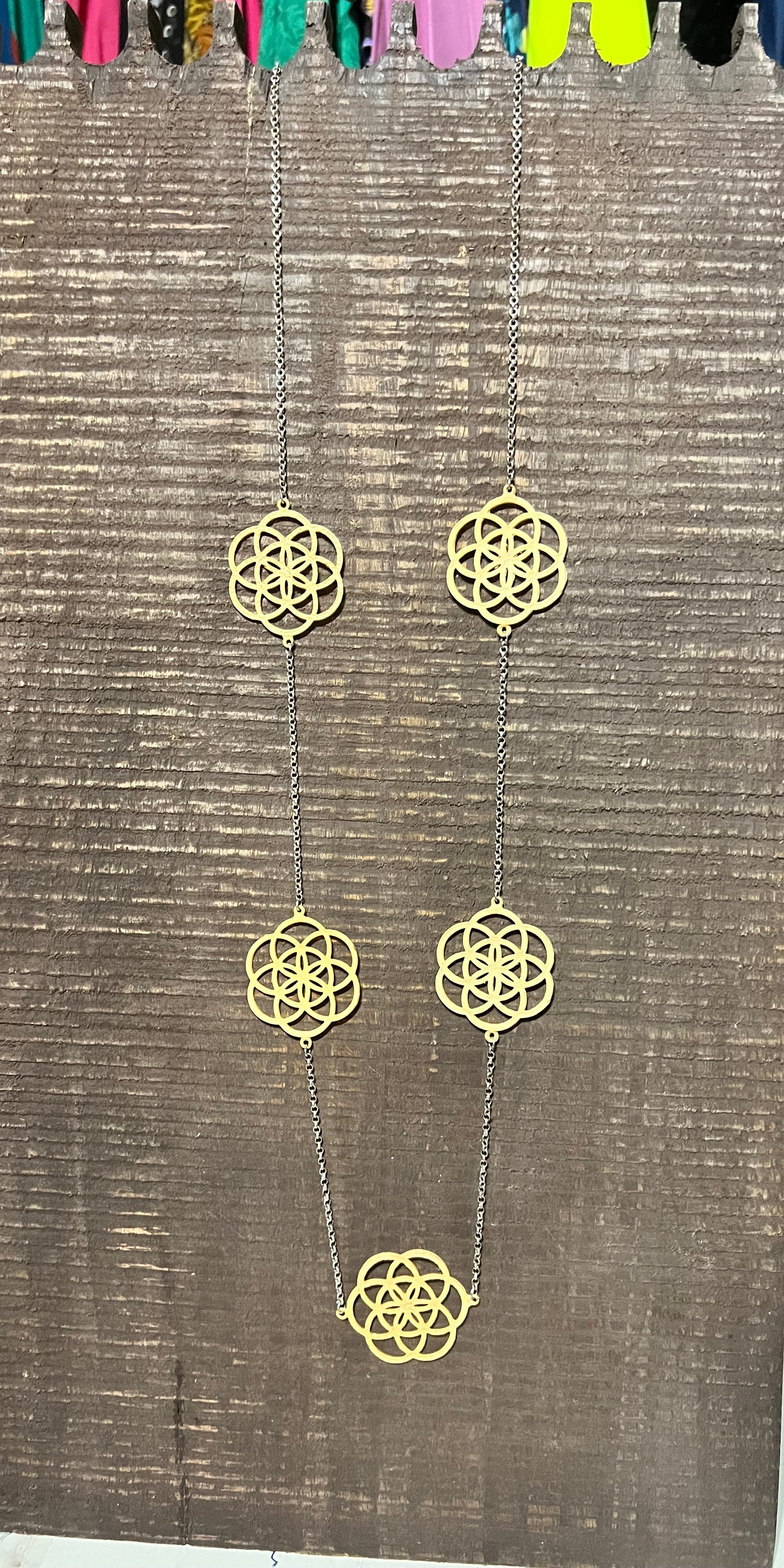 Sacred Geometry Long Necklace – Flower of Life