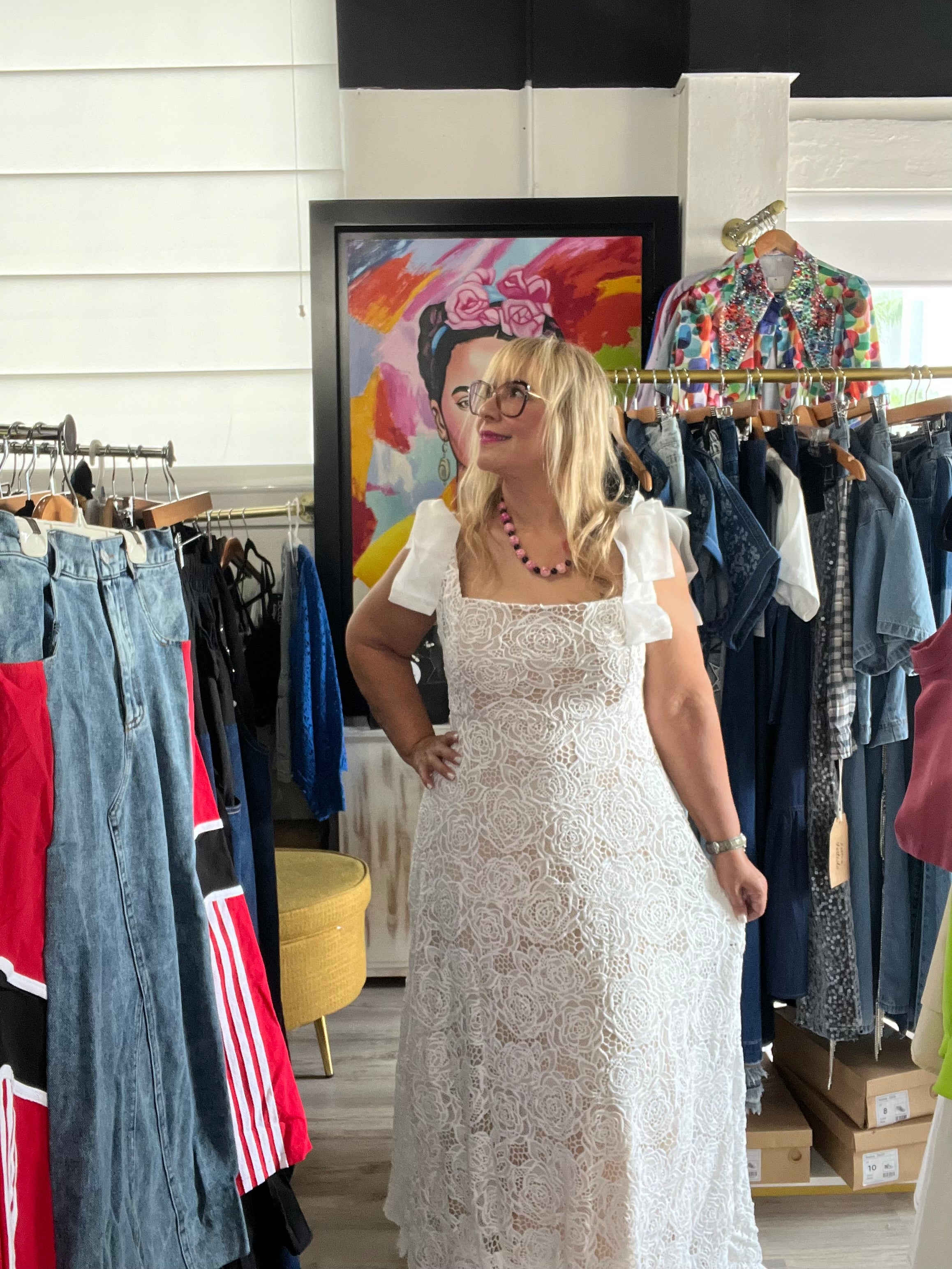 White Lace Midi Dress - New ✨ - Bella Boutique & Bellasbylola.com