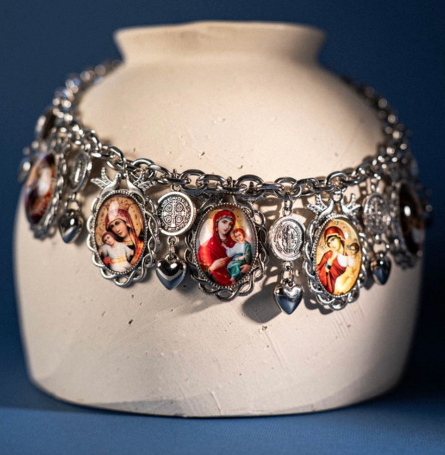 Collar Religioso de Virgen María - Hecho en Málaga, España - JOYERIA CATOLICA DE ESPAÑA