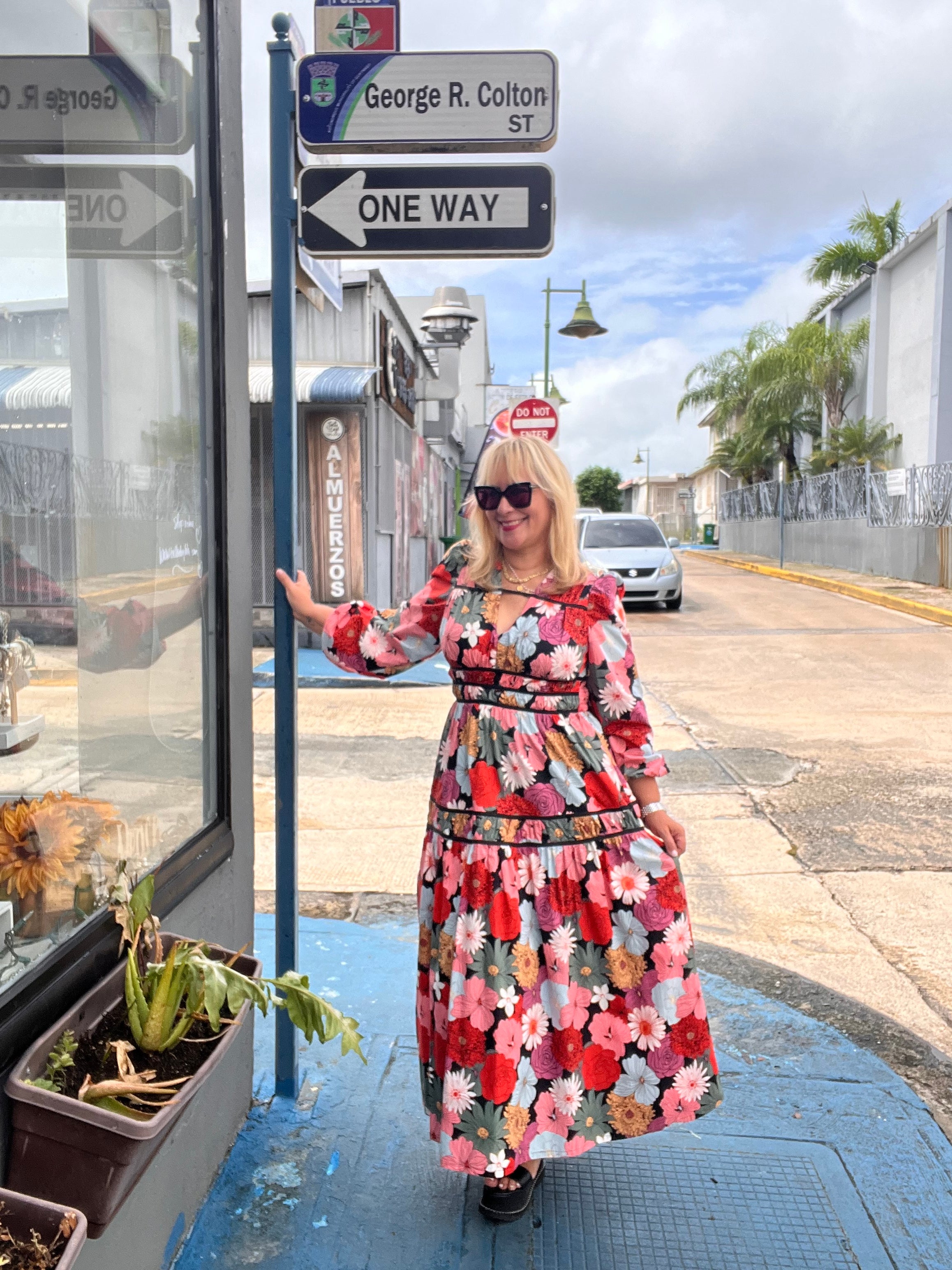 Black Flowers Maxi Dress - π