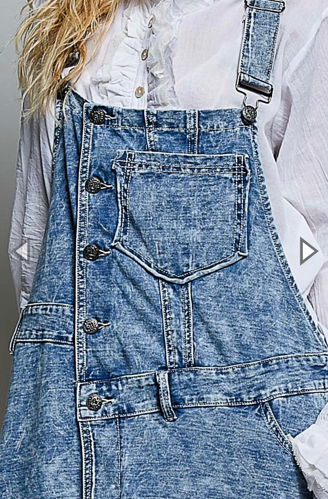 Premium Women’s Boho Chic Denim Maxi Pinafore Dress – Vintage Blue Jean Overall Dress - Arriving 10/20/26- IVU INCLUIDO