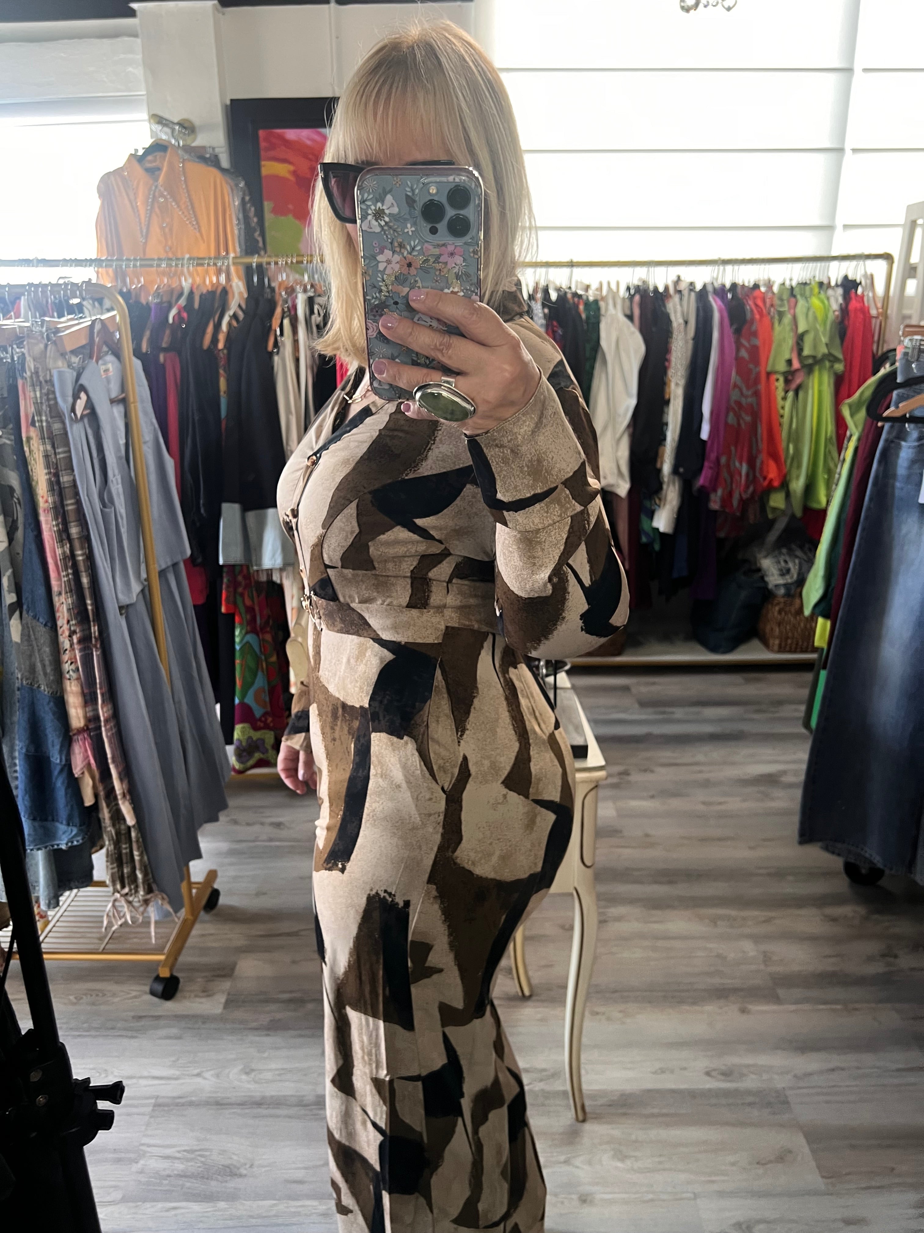 Briana V neck Jumpsuit with belt