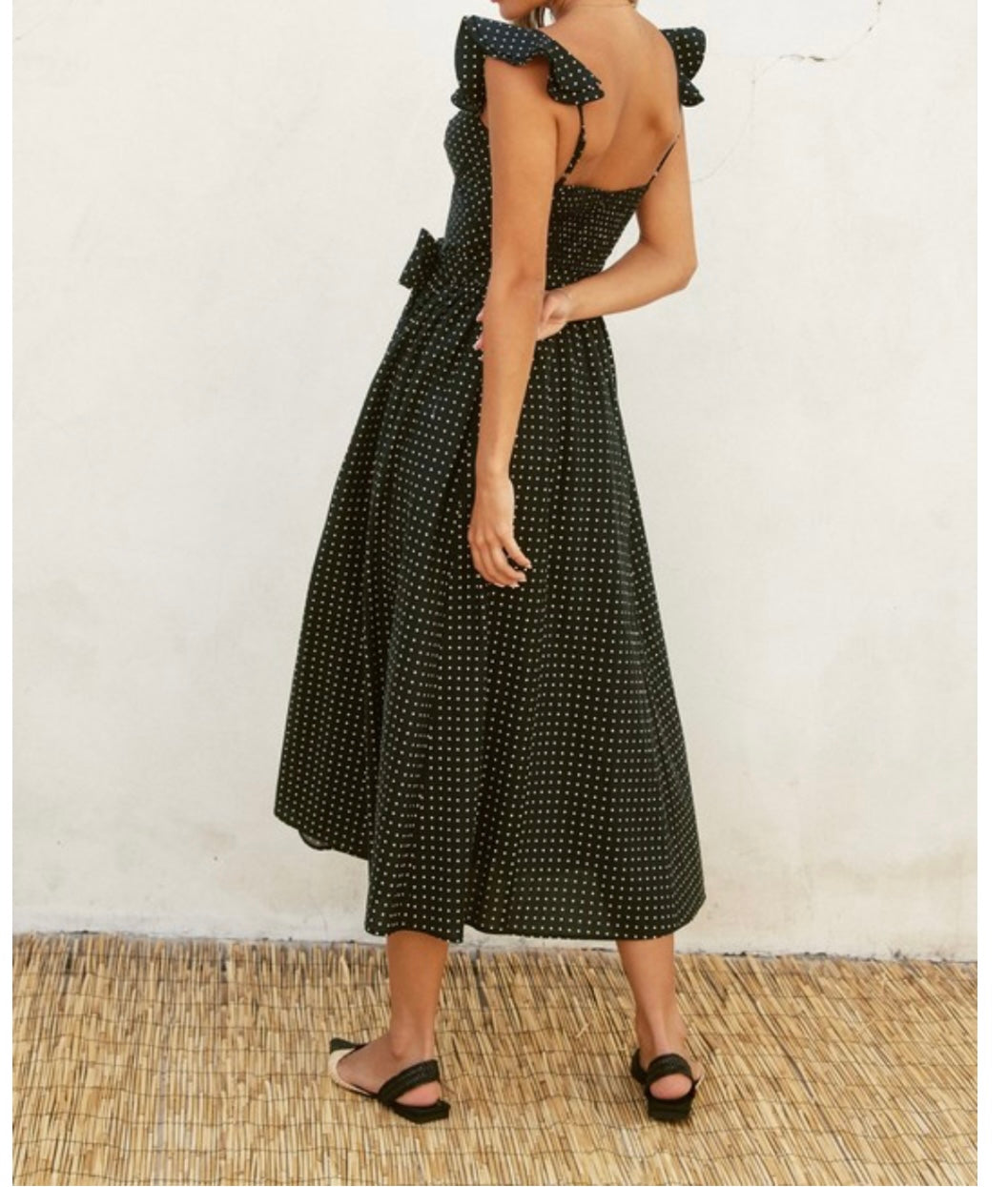 Black Polka Dots Corset Dress-Premium Clothing π