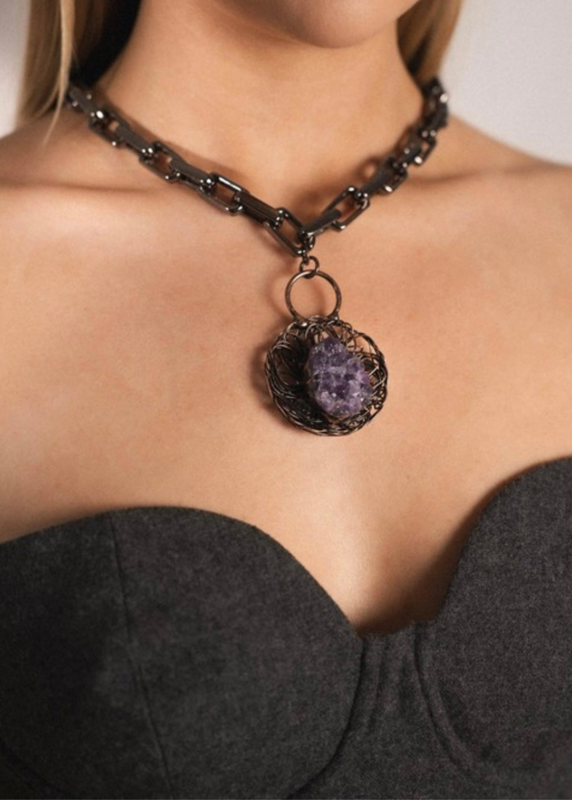 Collar de Amatista - Amethyst Necklace - Hecho en Málaga, España