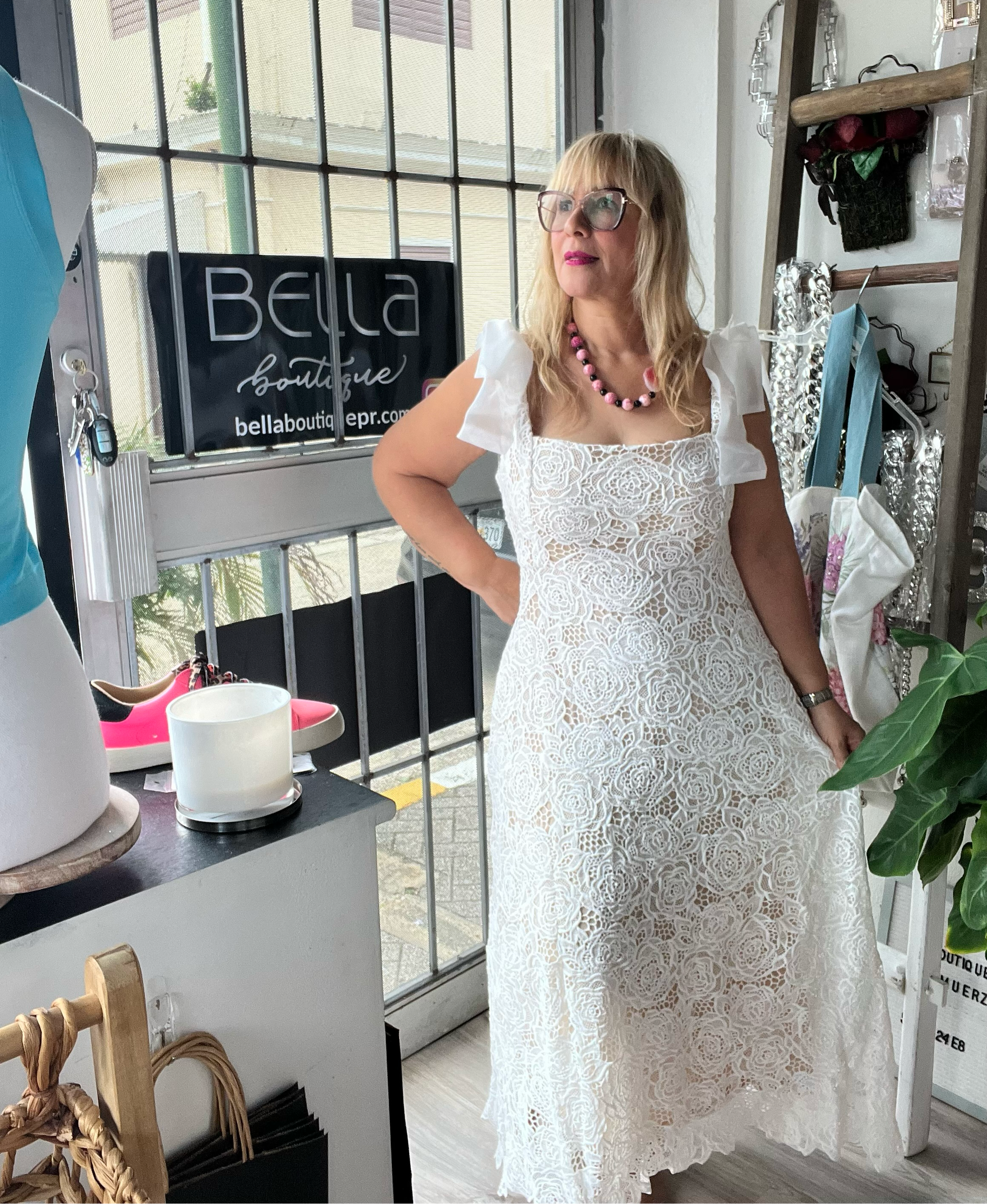 White Lace Midi Dress - New ✨ - Bella Boutique & Bellasbylola.com