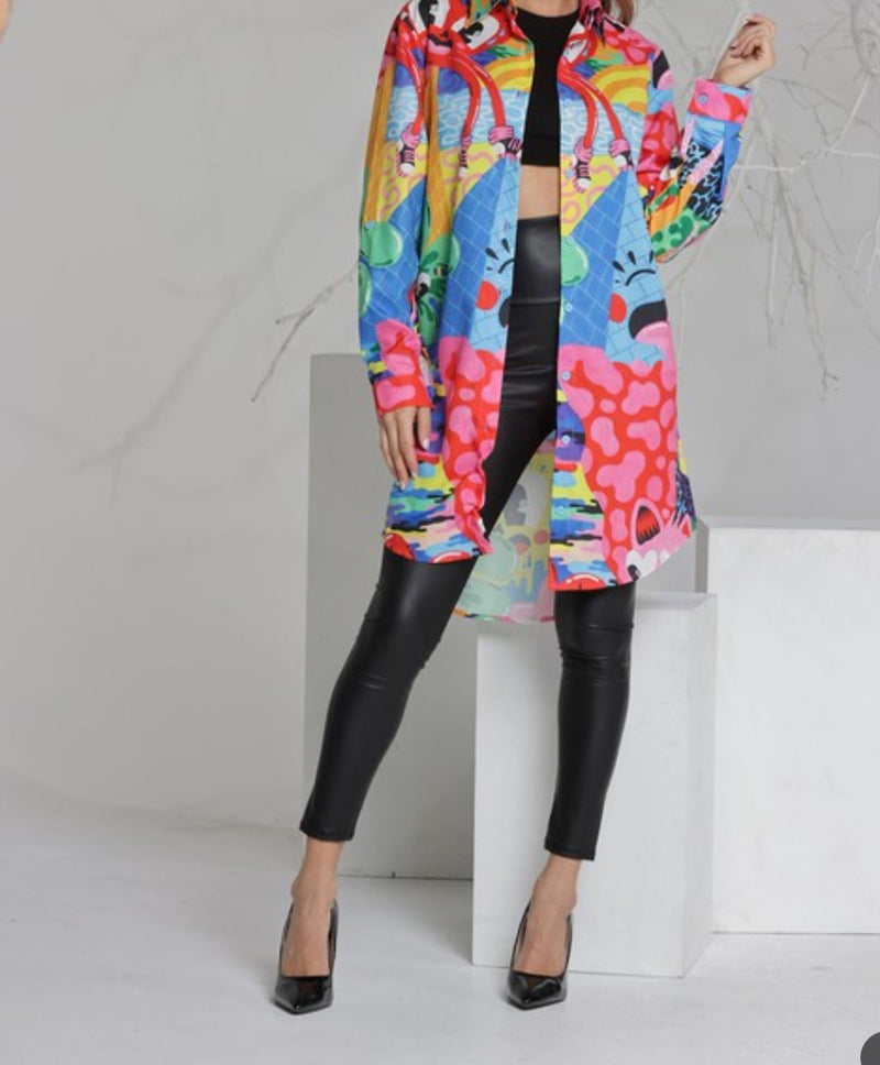 Multi Color Fashion Printed Top or Dress - Bellasbylola.com