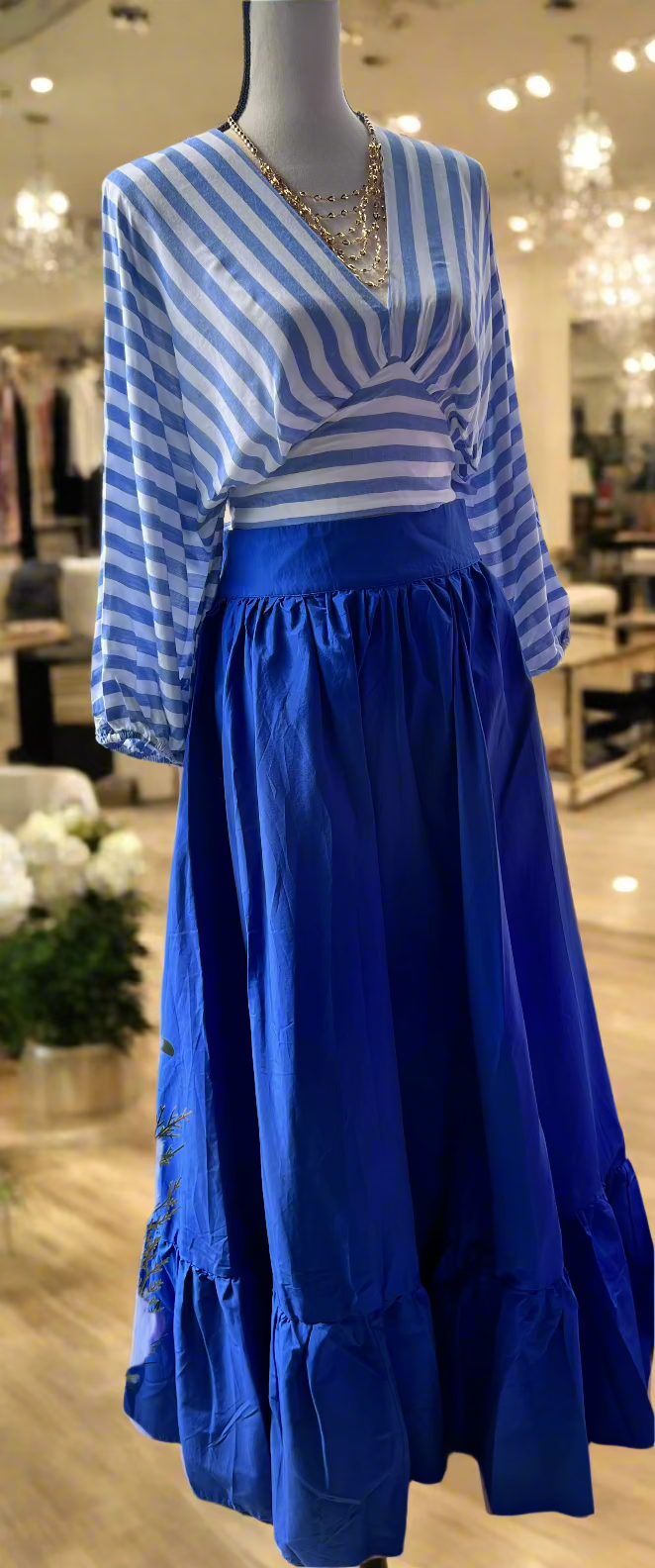 100% Cotton Pocketed Flared Maxi Skirt, Oversized Fit - Bella Boutique & Bellasbylola.com