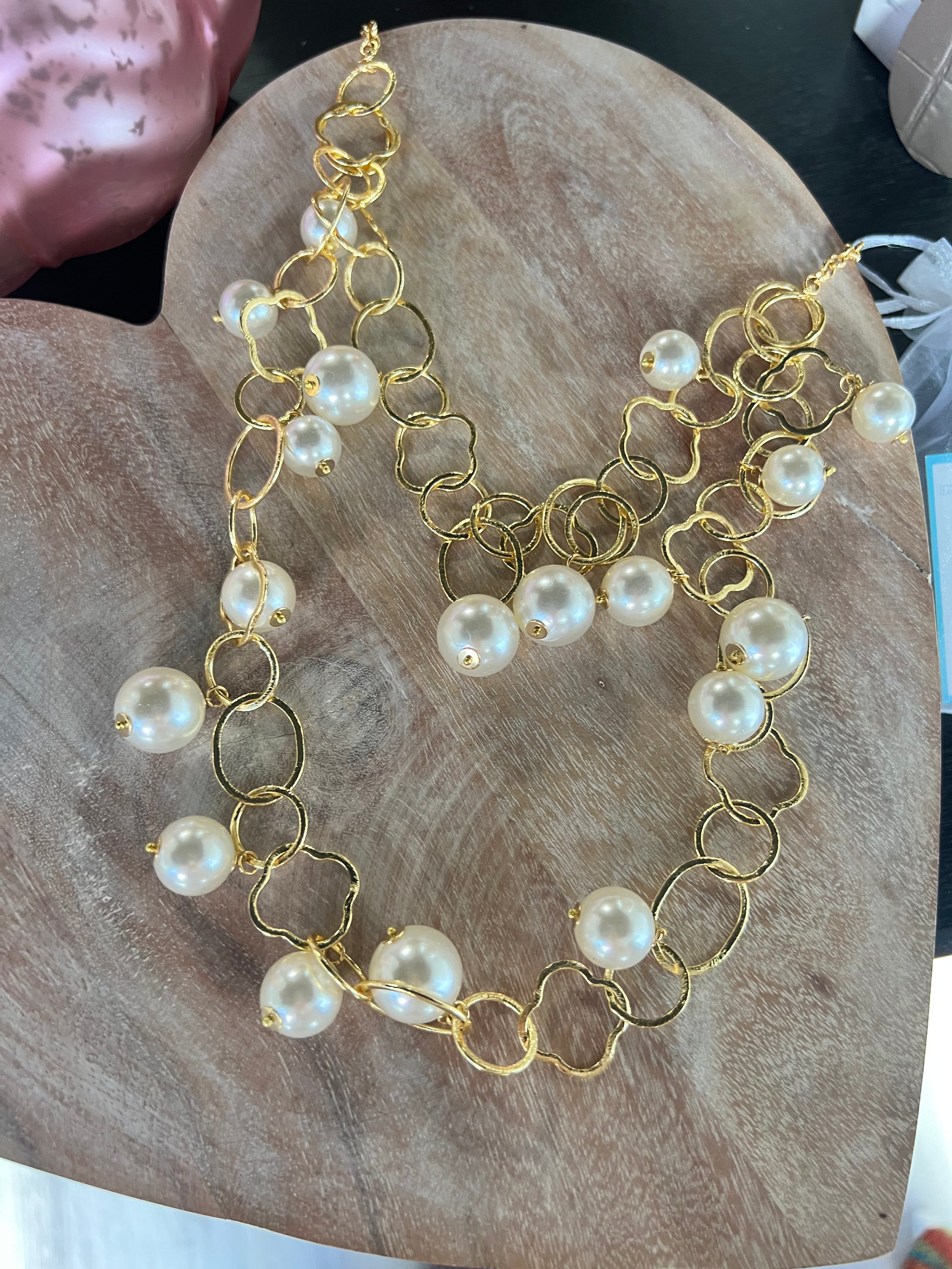 Turkish Double Pearl Necklace - Exquisite Jewelry - Bella Boutique & Bellasbylola.com