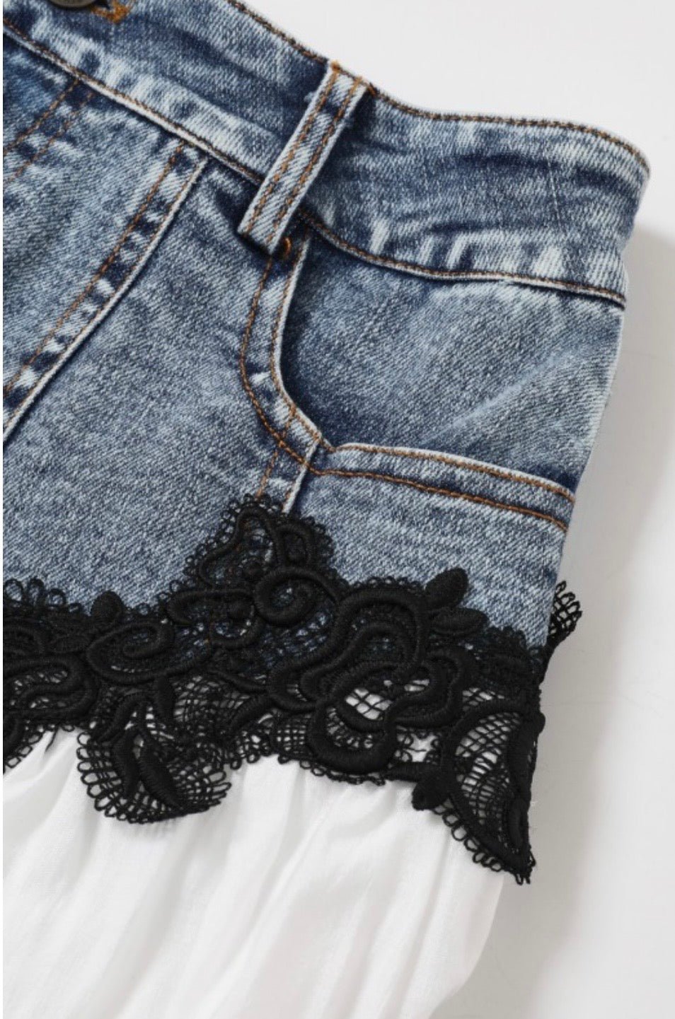 Amelie Denim Contrast Maxi Skirt - True to size - Bella Boutique & Bellasbylola.com