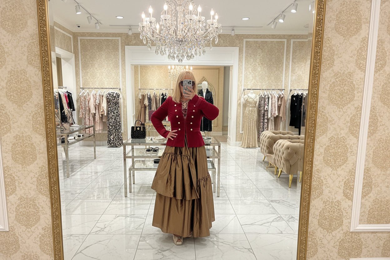 Asymmetrical Tiered Ruffled High - Waisted Maxi Skirt - Tax Included - Bella Boutique & Bellasbylola.com