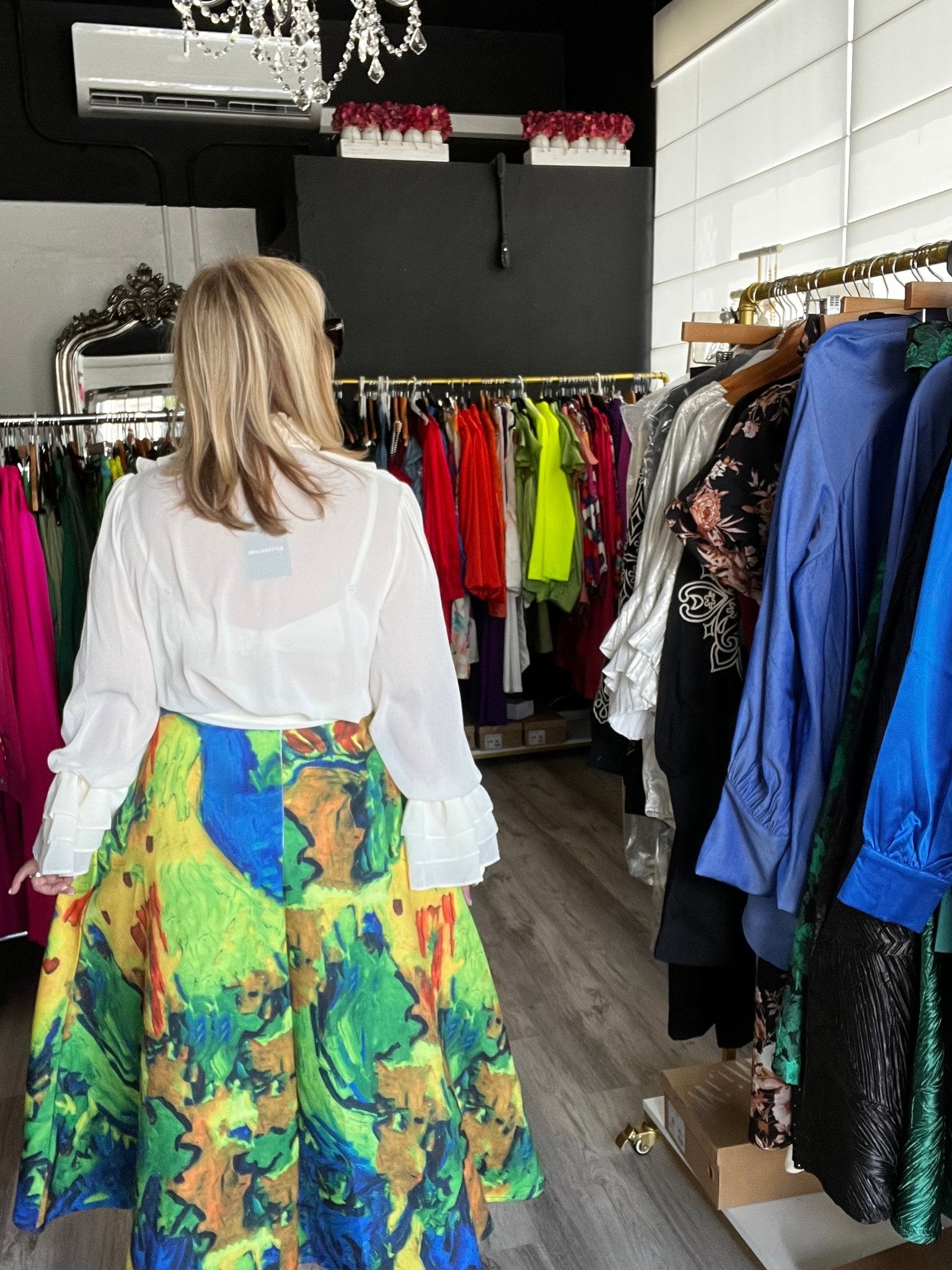 Boho Chic Ruffled Black Chiffon Blouse - Bella Boutique & Bellasbylola.com