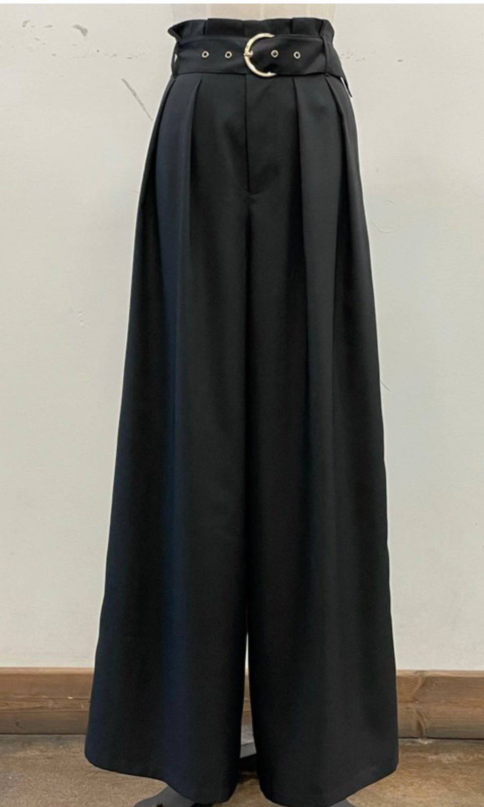 Black Paperbag Palazzo Pants - Maxi Style - Bella Boutique & Bellasbylola.com