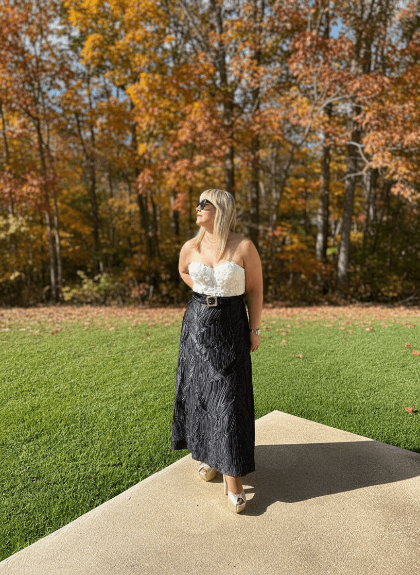 Black Premium Midi Skirt: Elegant Chic Style - Bella Boutique & Bellasbylola.com