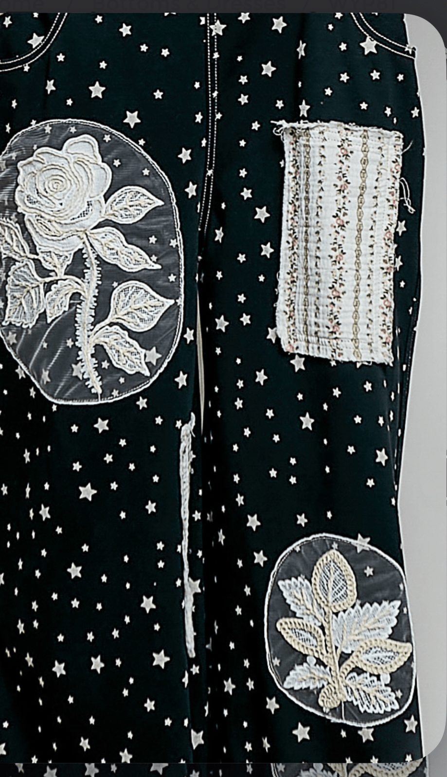 Black Stars Lace Appliqué Jumpsuit - Bella Boutique & Bellasbylola.com