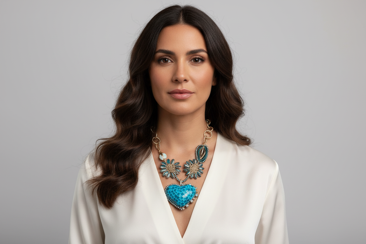 Blue Heart Mexican Handmade Necklace - Bella Boutique & Bellasbylola.com