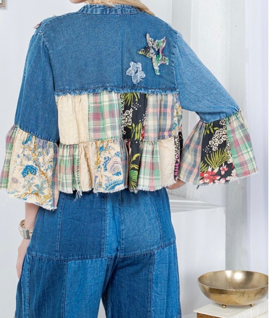 Bohemian Bolero Denim Shrug - Restock 💫 - Bella Boutique & Bellasbylola.com