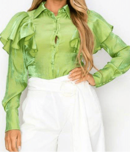 Boho Ruffle Long Sleeve Blouse π Assorted Colors - Bella Boutique & Bellasbylola.com