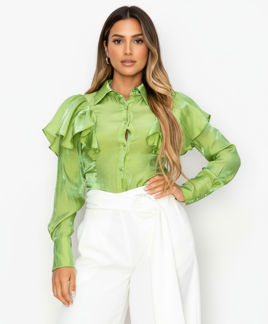 Boho Ruffle Long Sleeve Blouse π Assorted Colors
