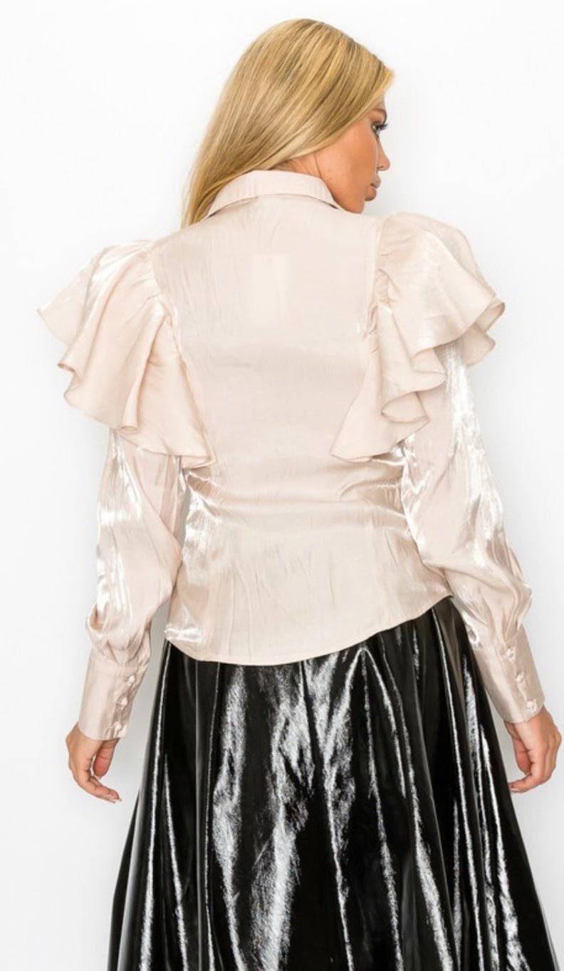 Boho Ruffle Long Sleeve Blouse π Assorted Colors - Bella Boutique & Bellasbylola.com