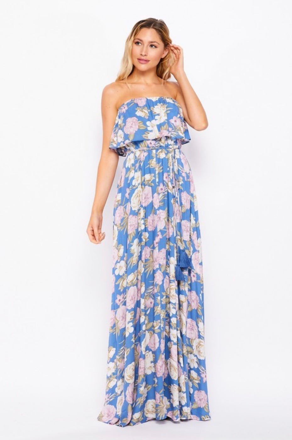 Bohemian Maxi Dress: Elegant Rayon Floral Gown - Bella Boutique & Bellasbylola.com