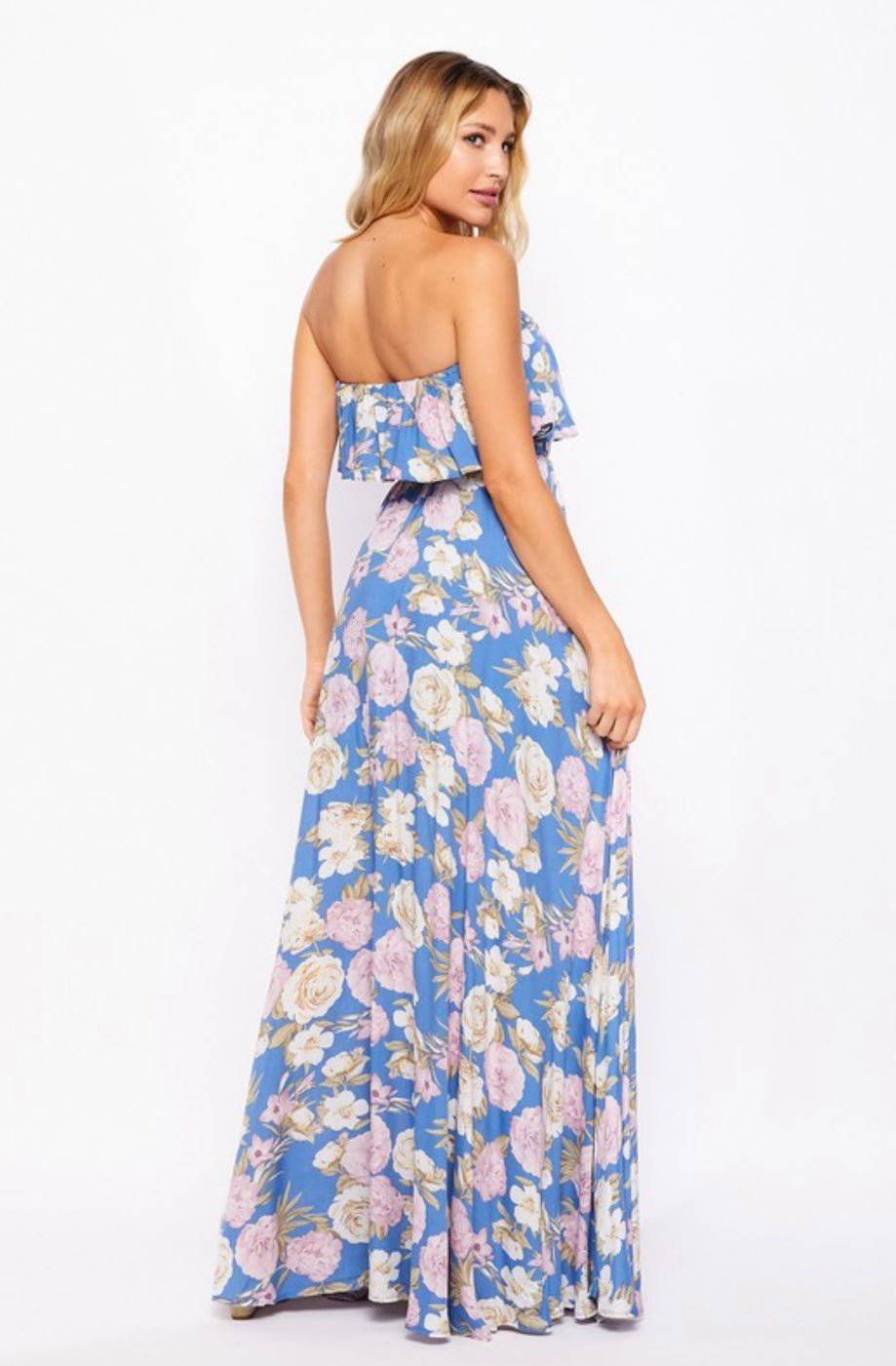 Bohemian Maxi Dress: Elegant Rayon Floral Gown - Bella Boutique & Bellasbylola.com