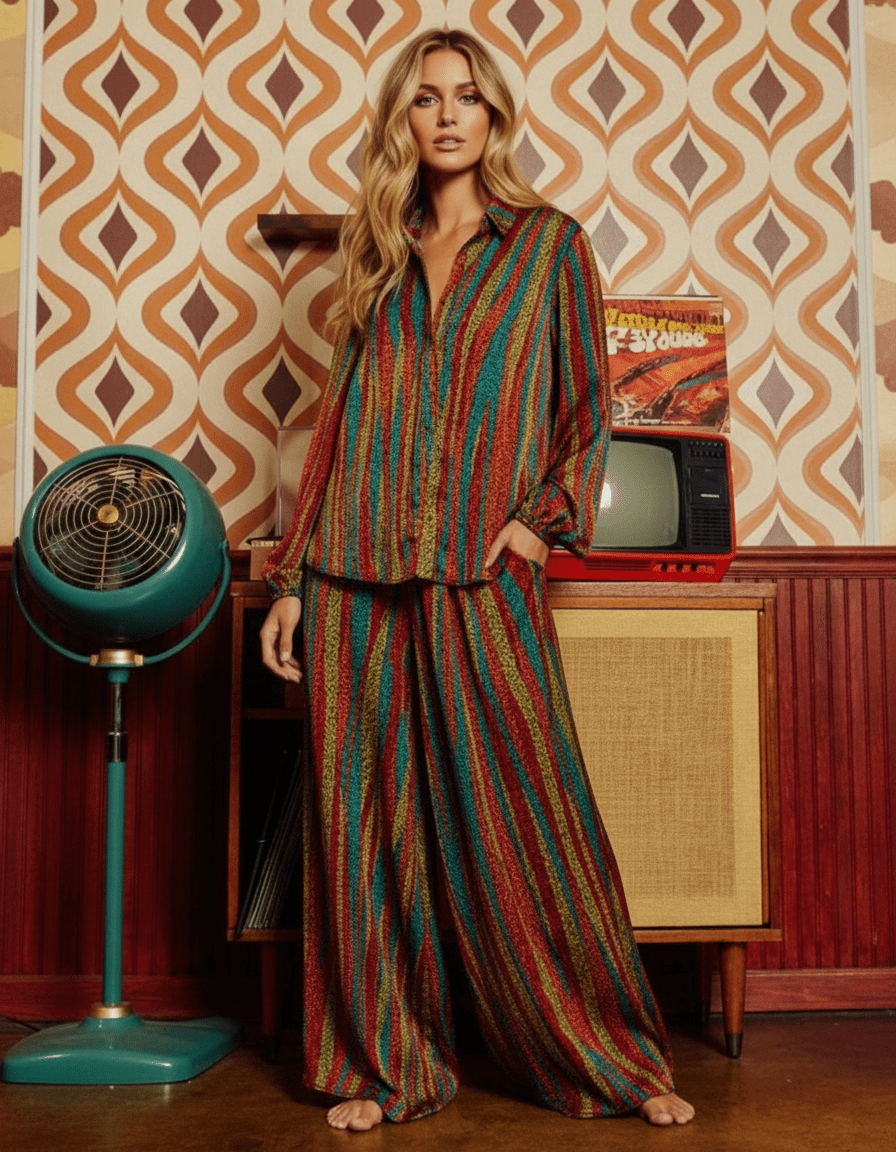 Button Down Collared Top - Elastic Sleeve, Loose Fit - 100% Polyester - Bella Boutique & Bellasbylola.com