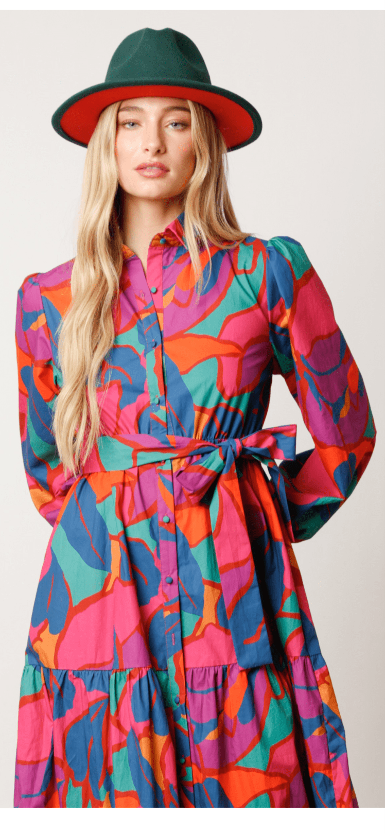 Colorful Button Down Maxi Shirt Dress - Bella Boutique & Bellasbylola.com