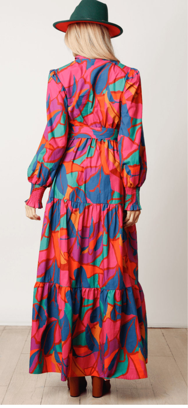 Colorful Button Down Maxi Shirt Dress - Bella Boutique & Bellasbylola.com