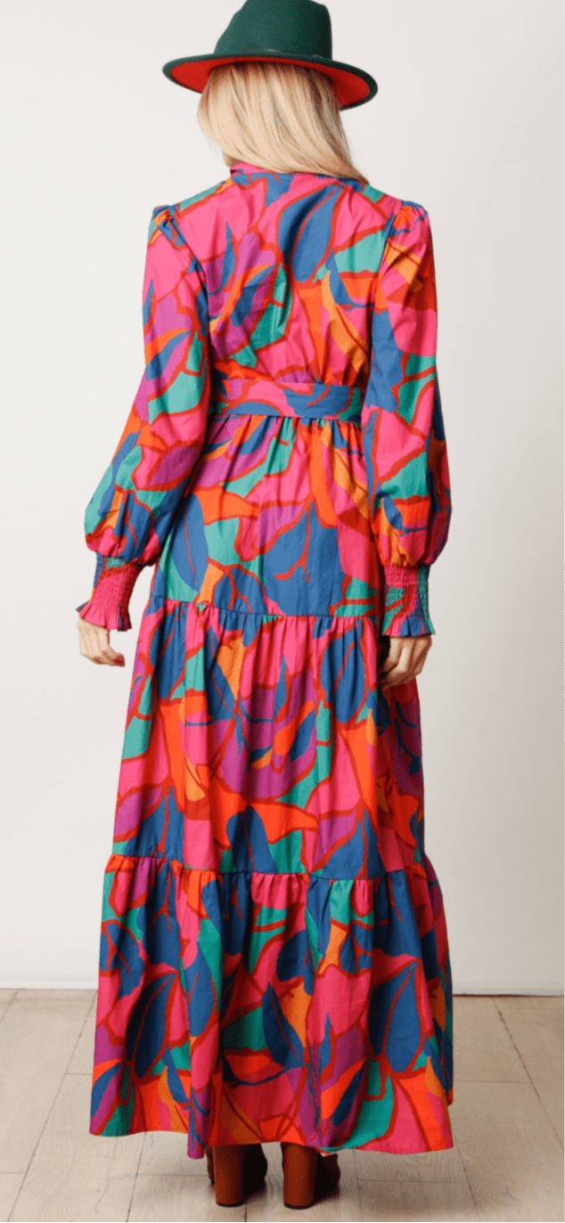 Colorful Button Down Maxi Shirt Dress - Bella Boutique & Bellasbylola.com