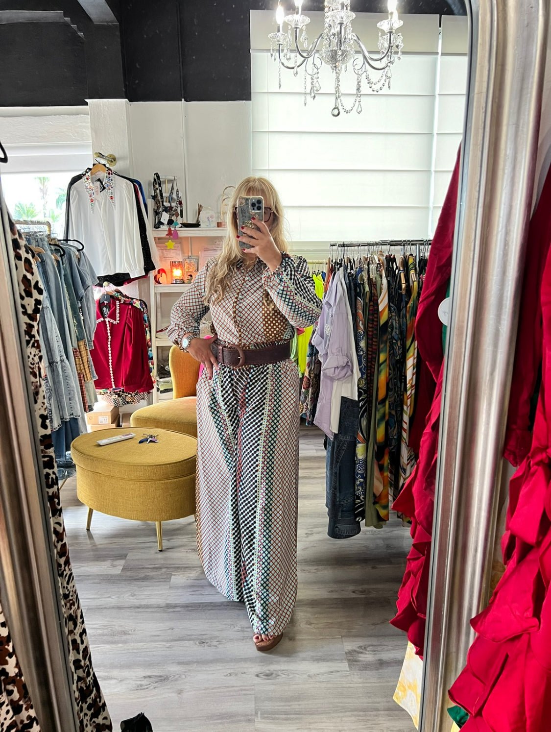 Catalina Earth Tones Button Blouse - Bella Boutique & Bellasbylola.com