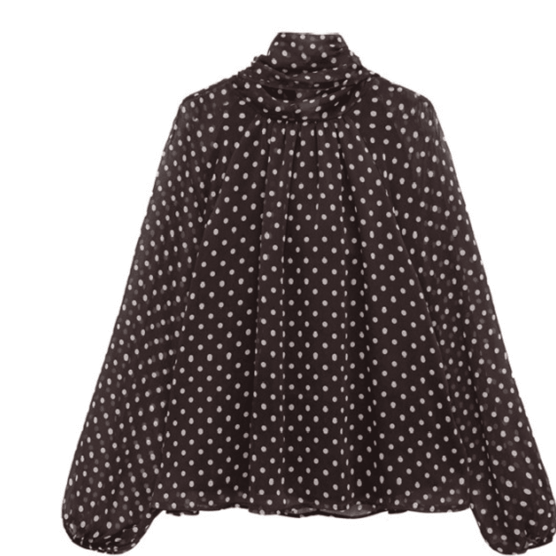 Chocolate Polka Dots Long Sleeve Bow Tie Blouse - Bella Boutique & Bellasbylola.com