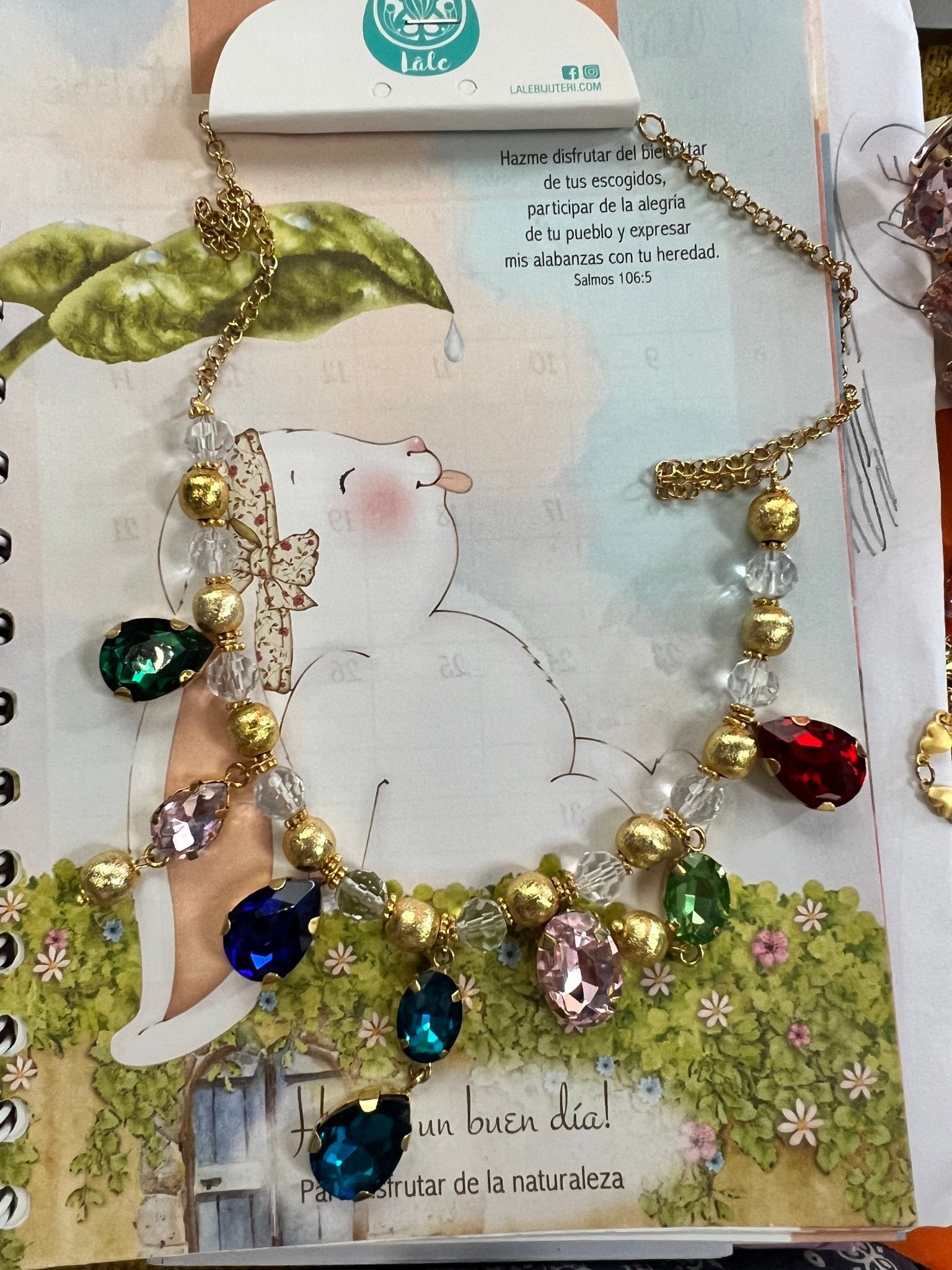 Crystal Necklace with Rhinestone Gems - From Turkia - Bella Boutique & Bellasbylola.com