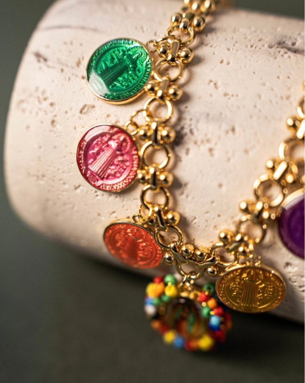 Collar Nuestra Señora de Guadalupe & Pulsera - Made in Malaga Spain - High Quality Materials - Bellasbylola.com