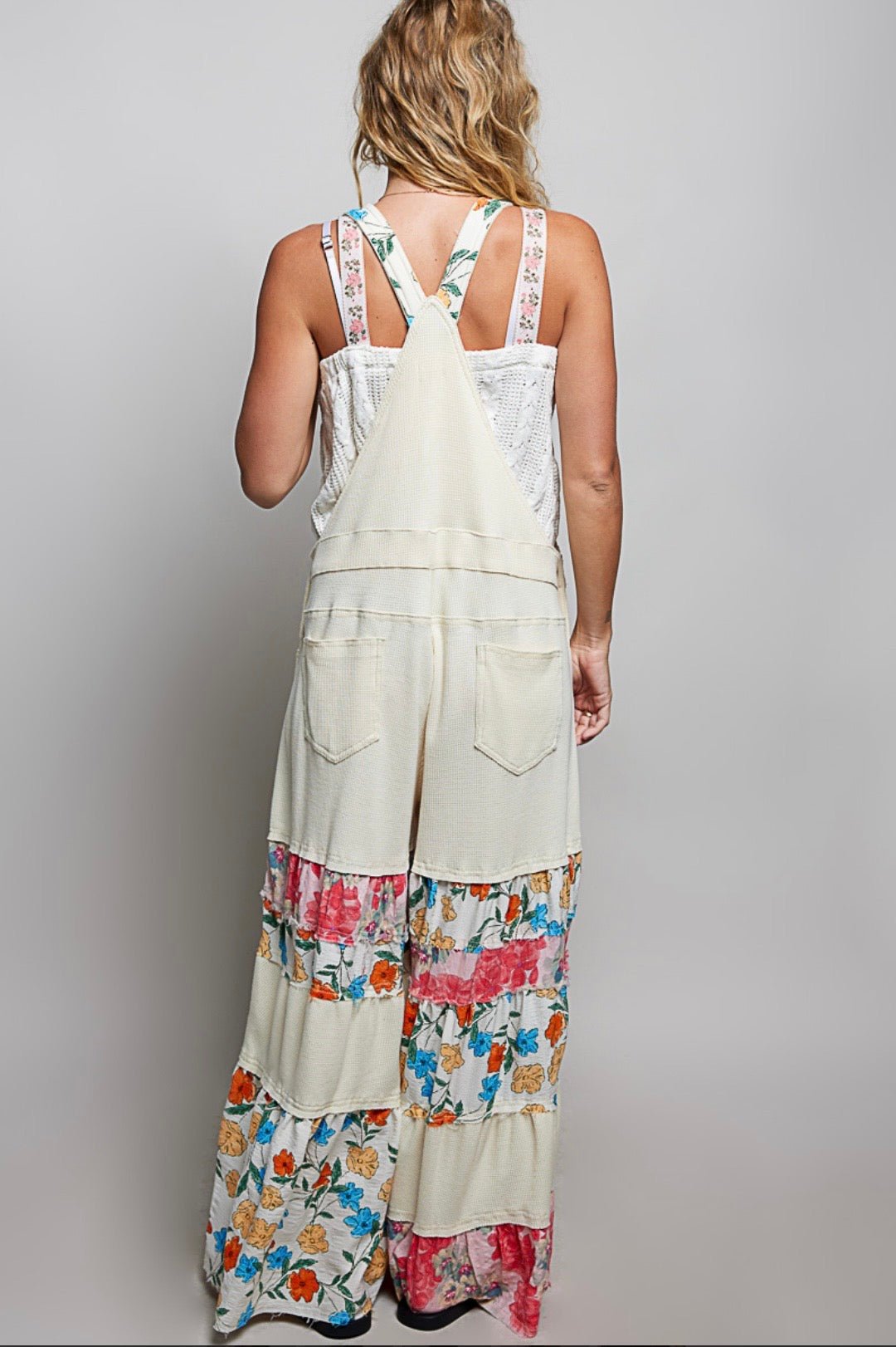Cream Comfy overall - Bella Boutique & Bellasbylola.com