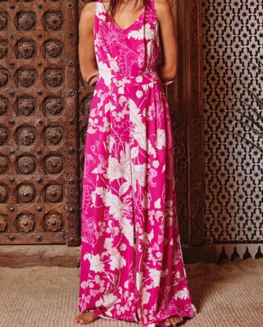 Cross Over The Open Back Wide Leg Jumpsuit - Bella Boutique & Bellasbylola.com