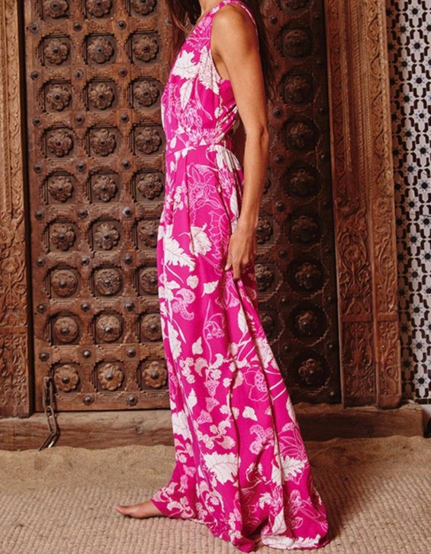 Cross Over The Open Back Wide Leg Jumpsuit - Bella Boutique & Bellasbylola.com