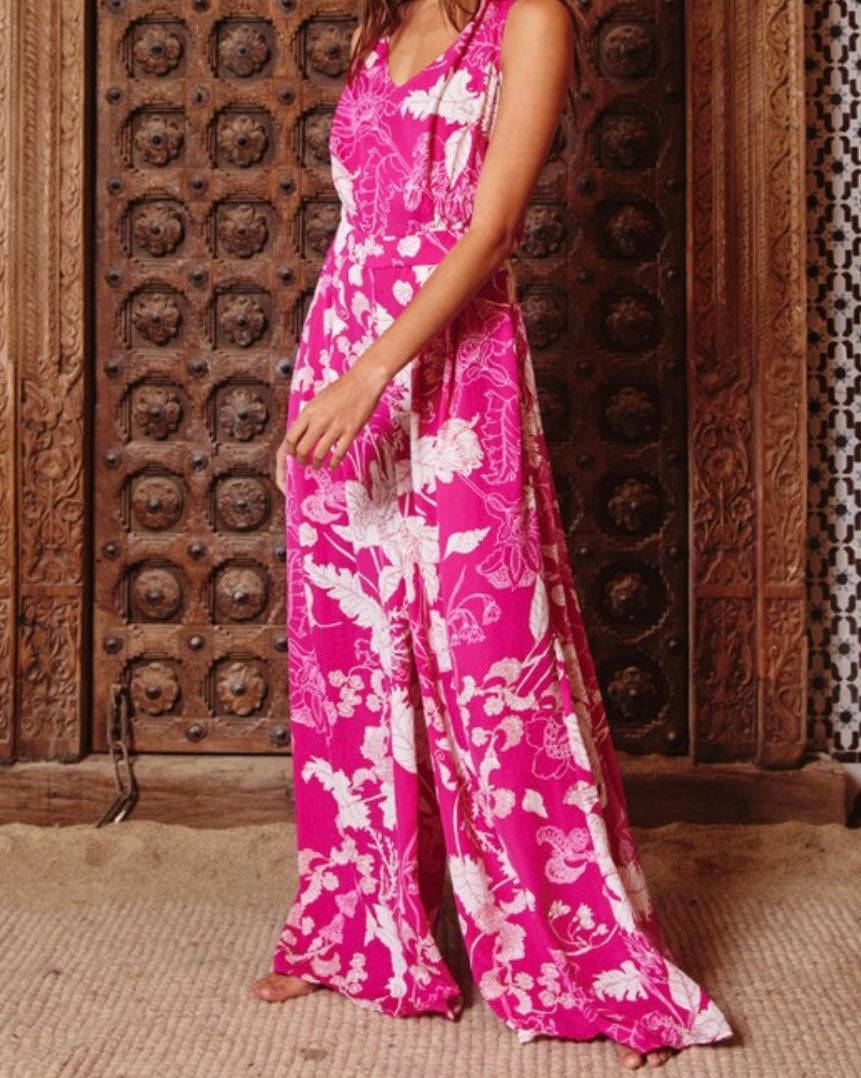 Cross Over The Open Back Wide Leg Jumpsuit - Bella Boutique & Bellasbylola.com