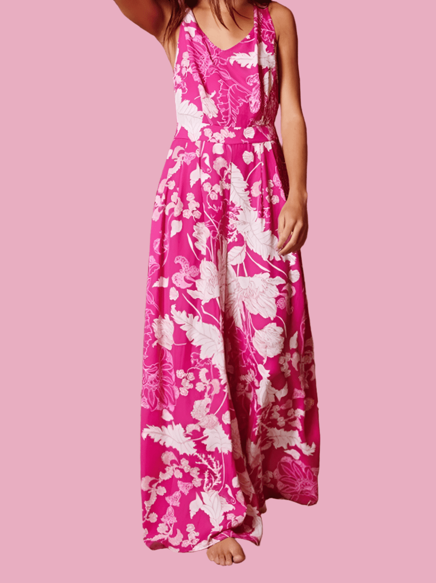 Cross Over The Open Back Wide Leg Jumpsuit - Bella Boutique & Bellasbylola.com