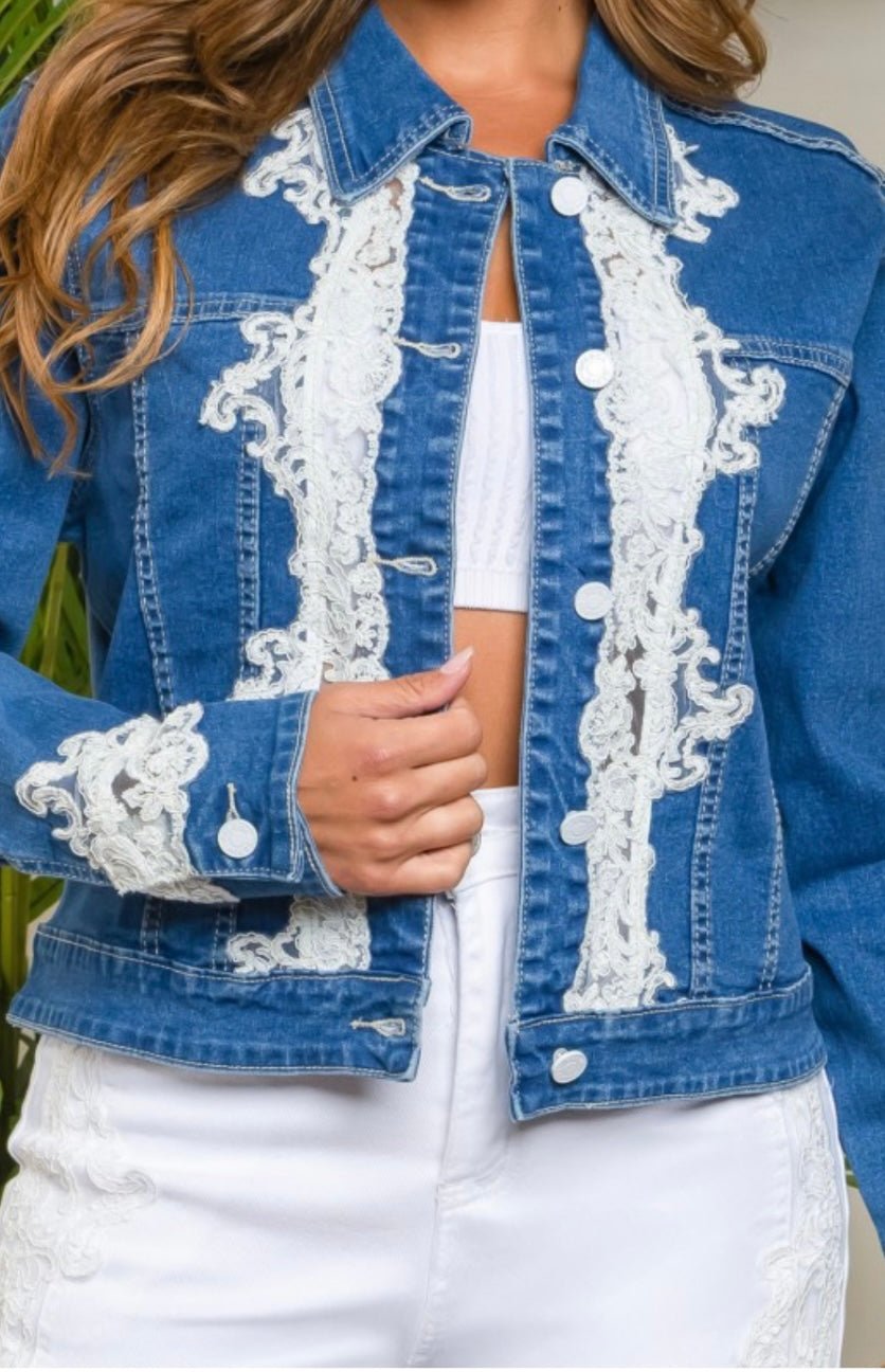 Custom Embroidered Denim Jacket - Regular Fit - Bella Boutique & Bellasbylola.com