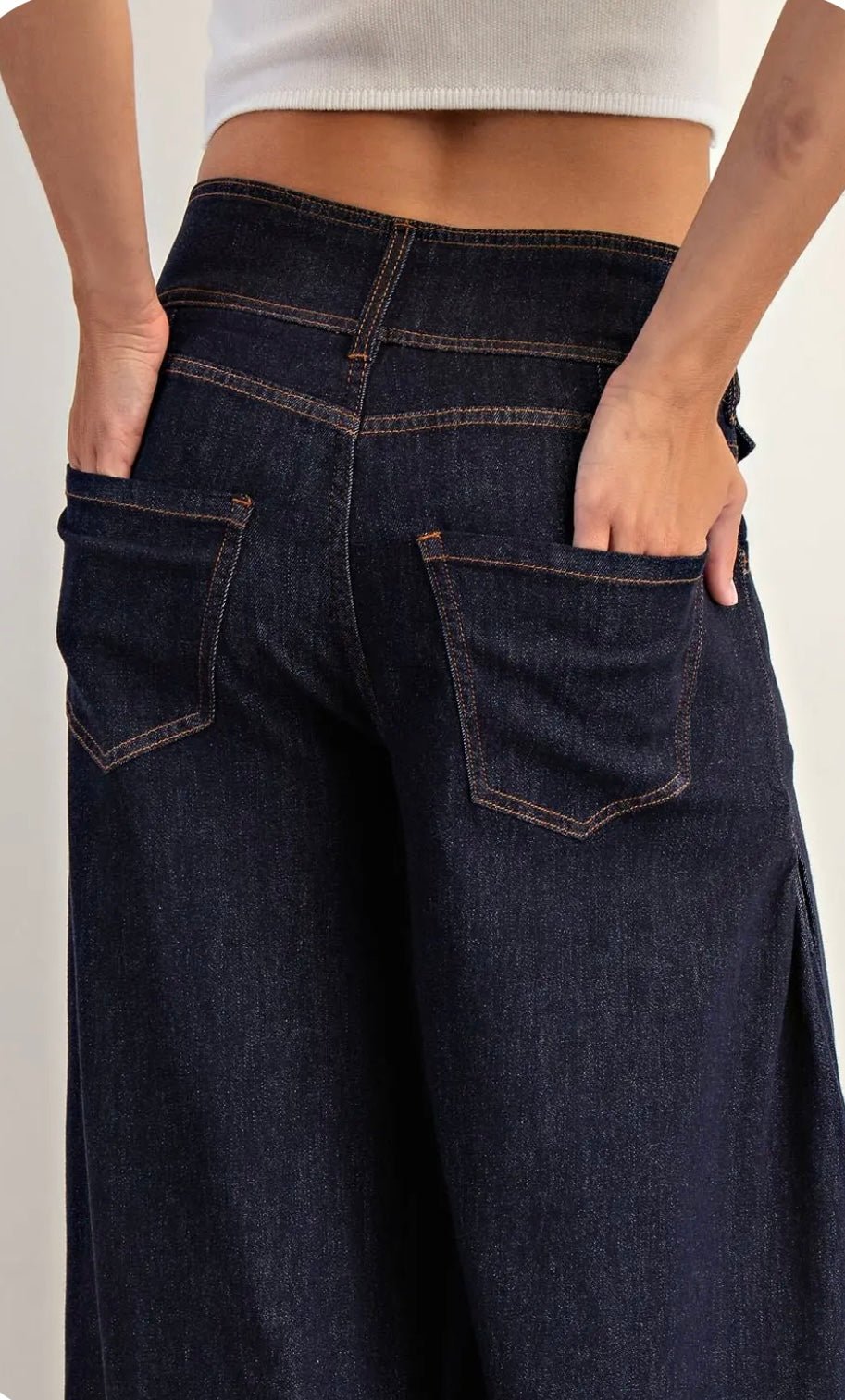 Dark Denim Palazzo Jeans - Wide Leg Available In Store & Online 🌟 - Bella Boutique & Bellasbylola.com