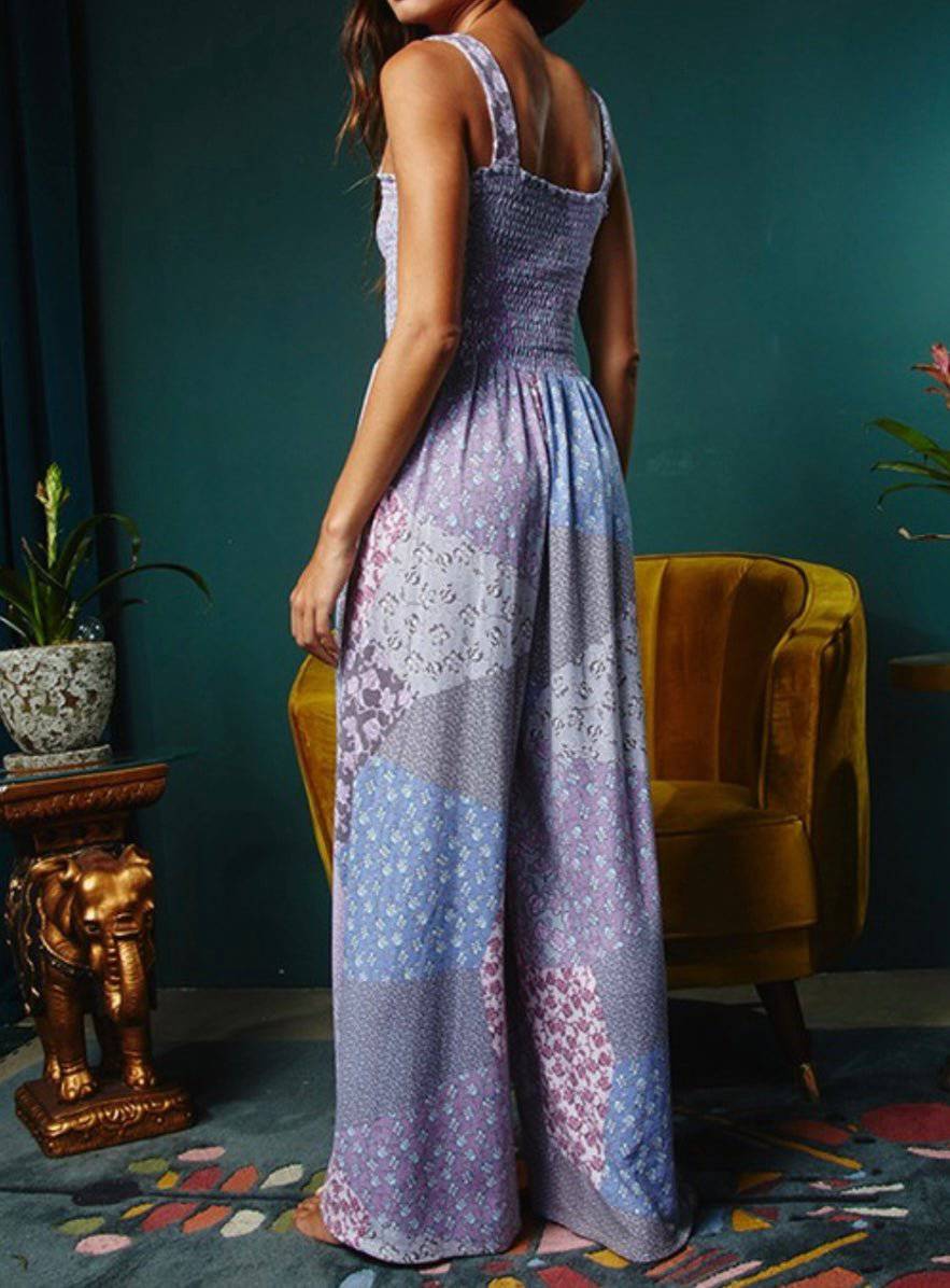 Chic Delicate Grey Smocked Jumpsuit with Pockets - Style Goddess Approved! - Bella Boutique & Bellasbylola.com