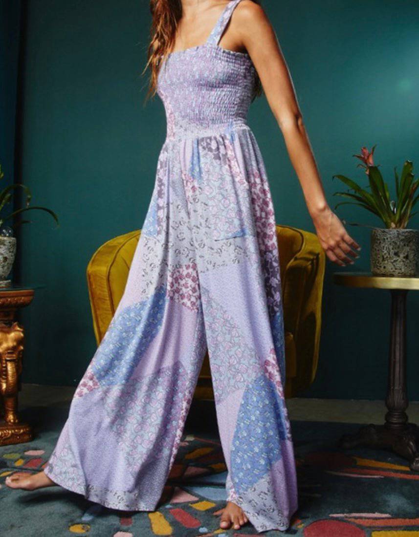 Chic Delicate Grey Smocked Jumpsuit with Pockets - Style Goddess Approved! - Bella Boutique & Bellasbylola.com