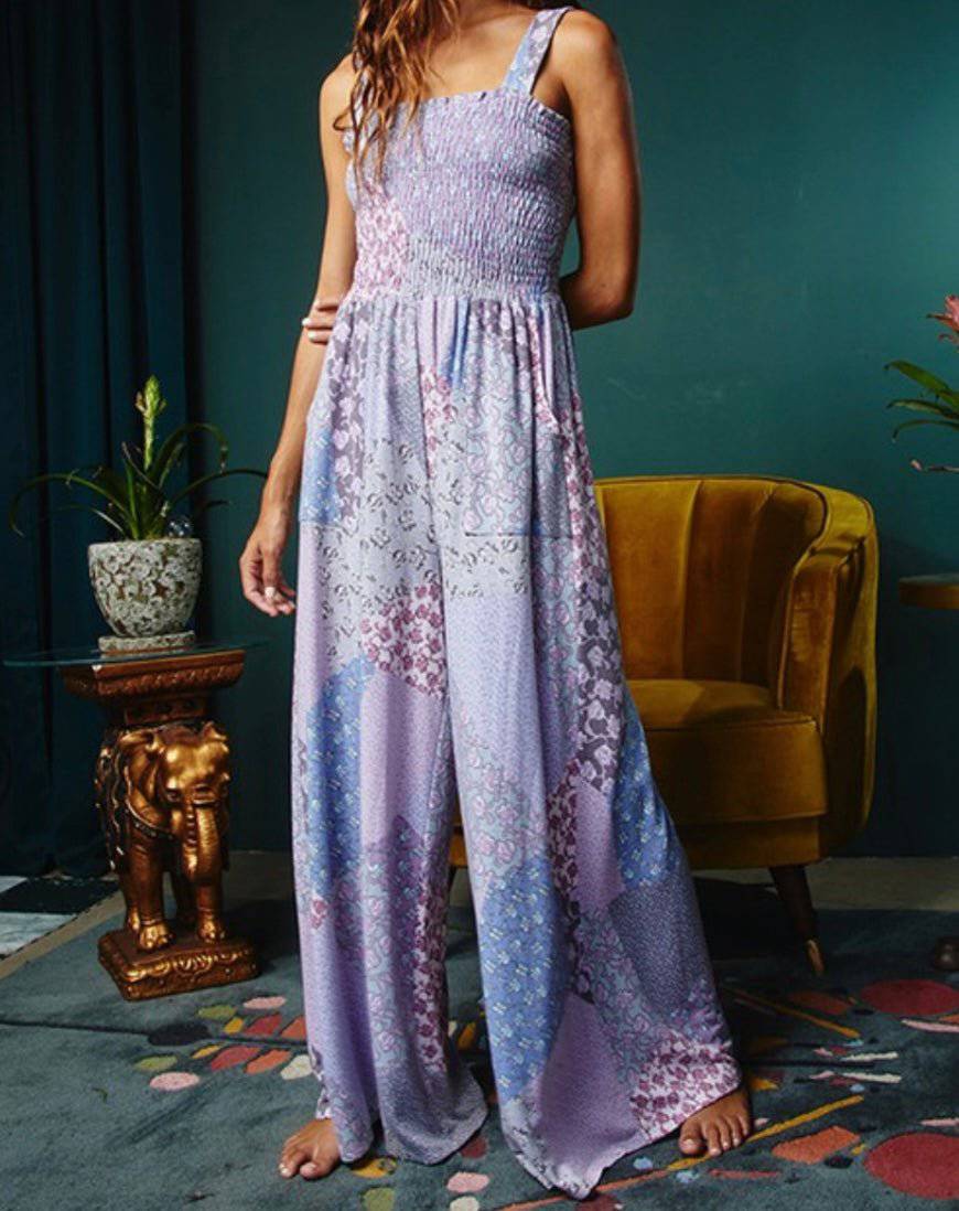 Chic Delicate Grey Smocked Jumpsuit with Pockets - Style Goddess Approved! - Bella Boutique & Bellasbylola.com