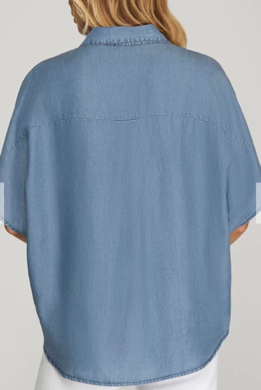 Denim Flowy blouse - New π - In Store & Online - Bella Boutique & Bellasbylola.com