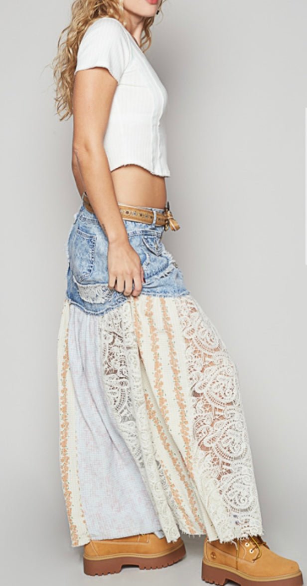 Denim Maxi Skirt - Premium Clothing - IVU incluido - En tienda & En línea - Bella Boutique & Bellasbylola.com