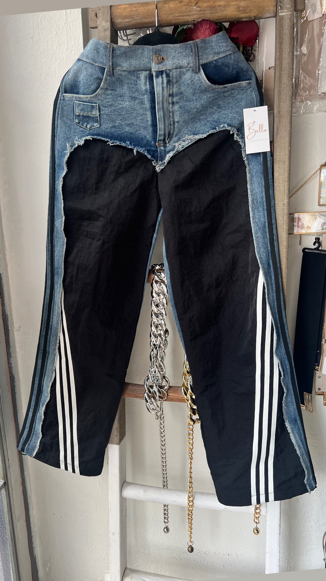 Sparkling New Denim with Side Lines - Bella Boutique & Bellasbylola.com